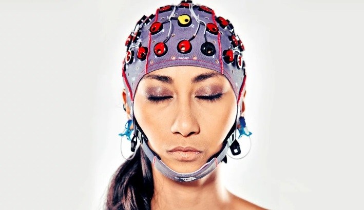 EEG electroencephalography headset used in neuromarketing research