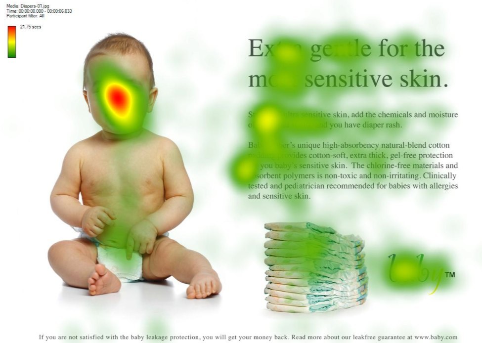 Baby looking out of frame — viewer attention goes to baby's face