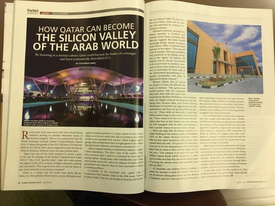 How Qatar Can Become The Silicon Valley Of The Arab World · Forbes Middle East print